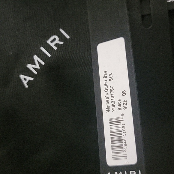Amiri Guitar Shoulder Bag in Black Leather and Suede NWT - Picture 10 of 10